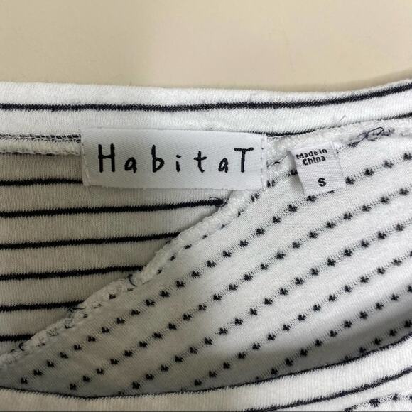 Habitat | Black and White Mixed Pattern 3/4 Sleeve Tee - Picture 4 of 6